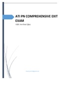 ATI PN COMPREHENSIVE EXIT EXAM 100% Verified Q&A 