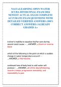 NAUI eLEARNING OPEN WATER SCUBA DIVER FINAL EXAM 2024 NEWEST ACTUAL EXAM COMPLETE ACCURATE EXAM QUESTIONS WITH DETAILED VERIFIED ANSWERS (100% CORRECT ANSWERS) /ALREADY GRADED A+