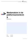 Eind portfolio mediamakers in de platformsamenleving