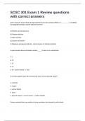 SCSC 301 Exam 1 Review questions with correct answers