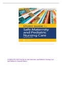 COMPLETE TEST BANK for Safe Maternity and Pediatric Nursing Care 2nd Edition by Linnard-Palmer