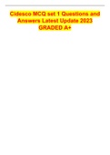 Cidesco MCQ set 1 Questions and Answers Latest Update 2023 GRADED A+