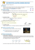 Electric field and charges 