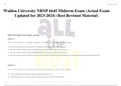 Walden University NRNP 6645 Midterm Exam (Actual Exam Updated for 2023-2024) (Best Revision Material)