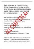 Davis Advantage for Pediatric Nursing:  Critical Components of Nursing Care, ALL  CHAPTERS, ALL QUESTIONS AND ANSWERS  LATEST 2024|A+ GRADE| 100% VEIFIED| APPROVED ANSWERS 