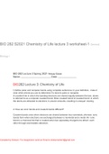 BIO 282 S2023 Chemistry of Life lecture 3 worksheet-1 General Biology I