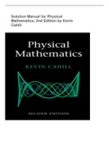 Solution Manual for Physical Mathematics, 2nd Edition by Kevin Cahill