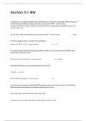 Section 3.1 HW Practice Exam Questions And Answers Guaranteed Pass.