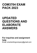 COM3704 EXAM PACK 2023