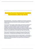 Business Acumen Assessment Questions And Answers Latest Top Score.