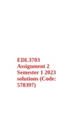 EDL3703 Assignment 2 Semester 1 2023 solutions