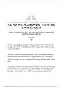 ICC AST INSTALLATION |RETROFITTING EXAM 20242025 WITH GUARANTEED ACCURATE ANSWERS |VERIFIED