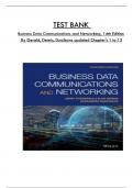 Test Bank For Business Data Communications and Networking, 14th Edition By Gerald, Dennis, Durcikova, Consists Of 12 Complete Chapters, ISBN: 978-1119702849