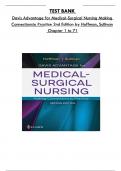 Test Bank For Davis Advantage for Medical-Surgical Nursing Making Connections to Practice 2nd Edition by Hoffman, Sullivan, Consists Of 71 Complete Chapters, ISBN: 978-0803677074