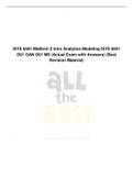 ISYE 6501 Midterm Quiz 2021 Version Updated  on 2023 (Actual Exam)