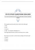 CP-FS STUDY QUESTIONS 2024.2025 WITH GUARANTEED ACCURATE ANSWERS |VERIFIED