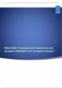 WGU D392 Preassessment Questions and Answers 2024/2025 with complete solution