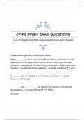 CP-FS STUDY EXAM QUESTIONS WITH GUARANTEED ACCURATE ANSWERS