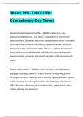 TeXes PPR Test (160)- Competency Key Terms