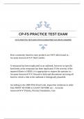 CP-FS PRACTICE TEST EXAM WITH GUARANTEED ACCURATE ANSWERS