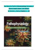 TEST BANK For Porth's Pathophysiology Concepts of Altered Health States 11th Edition by Tommie L. Norris, All 1-52 Chapters Covered ,Latest Edition ISBN 9781496377555