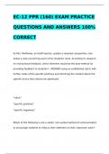 EC-12 PPR (160) EXAM PRACTICE QUESTIONS AND ANSWERS 100% CORRECT