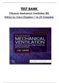 Test Bank For Pilbeams Mechanical Ventilation 8th Edition by Cairo, Consists Of 23 Complete Chapters, ISBN: 978-0323871648