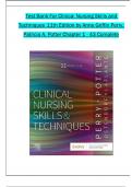 TEST BANK For Clinical Nursing Skills and Techniques 11th Edition by Anne Griffin Perry, Patricia A. Potter, All 1-43 Chapters Covered ,Latest Edition ISBN9780443107184