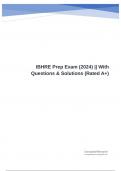 IBHRE Prep Exam (2024) || With Questions & Solutions (Rated A+)