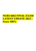 NURS 6665 Midterm Exam 2023 – Verified, Score A+ Latest Update 2023 | NURS 6665 FINAL EXAM | LATEST UPDATE 2023 Rated 100% & NURS 6665 Final Exam | Neurocongental Disorder | Latest 2023 Rated 100%