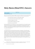 Betty Burns (Hem/ONC) Answers & I-HUMAN WEEK 7 Palliative CASE STUDY Betty Burns.