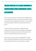 TExES PPR EC-12 (160) DOMAIN 1 QUESTIONS AND ANSWERS 100% ACCURATE