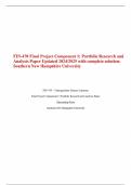 FIN-470 Final Project Component 1: Portfolio Research and Analysis Paper Updated 2024/2025 with complete solution; Southern New Hampshire University