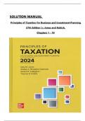 SOLUTION MANUAL Principles of Taxation for Business and Investment Planning  27th Edition by Jones and Kubick, All Chapters 1 to 18 complete Verified editon 