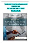 TEST BANK For Wilkins’ Clinical Assessment in Respiratory Care, 9th Edition by Albert J. Heuer All 1-21 Chapters Covered ,Latest Edition ISBN  9780323696999