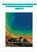 TEST BANK For Geosystems: An Introduction to Physical Geography, 5th Canadian Edition, All 1-20 Chapters Covered ,Latest Edition 