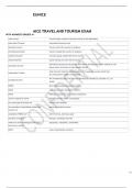 AICE TRAVEL AND TOURISM EXAM WITH ANSWERS GRADED A+