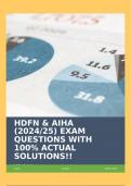 HDFN & AIHA (2024/25) EXAM QUESTIONS WITH 100% ACTUAL SOLUTIONS!!