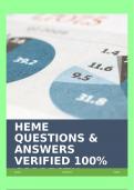 HEME QUESTIONS & ANSWERS VERIFIED 100% CORRECT!!