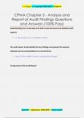 CPMA Chapter 5 - Analysis and  Report of Audit Findings Questions  and Answers (100% Pass)