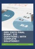 ODS 23070 FINAL EXAM | 225 QUESTIONS | WITH COMPLETE SOLUTIONS!!