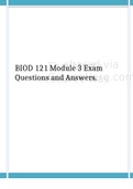 BIOD 121 Module 3 Exam Questions and Answers.