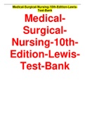 Medical Surgical Nursing 10th Edition Lewis Test Bank NEWLY UPLOADED DOWNLOAD TO SCORE A+ Medical Surgical Nursing 10th Edition Lewis Test Bank NEWLY UPLOADED DOWNLOAD TO SCORE A+ Medical Surgical Nursing 10th Edition Lewis Test Bank NEWLY UPLOADED DOWNLO