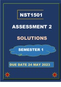 NST1501   ASSIGNMENT 2   SEMESTER    1    SOLUTIONS   2023( 24 MAY 2023)