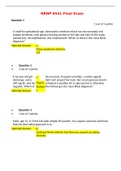 NRNP 6541 Final Exam (Version-2,Latest-2022/2023, 100 Q & A) / NRNP6541 Final Exam / NRNP 6541 Week 11 Final Exam / NRNP6541 Week 11 Final Exam: Walden University | 100% Verified Q & A |