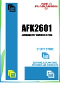 AFK2601 ASSIGNMENT 2 SEMESTER 1 2023