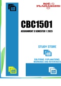 CBC1501 Assignment 4 (WRITTEN) Semester 1 2023 (820546)