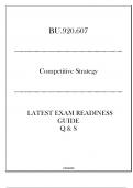 BU.920.607 (Competitive Strategy) Latest Exam Readiness Guide 20242025