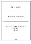 BU.920.602 (Accounting Foundations) Latest Exam Readiness Guide 20242025.