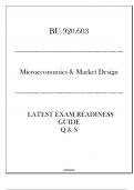 BU.920.603 (Microeconomics & Market Design) Latest Exam Readiness Guide 20242025.